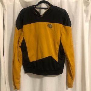 Star Trek TNG Deluxe Gold Uniform Shirt- Large